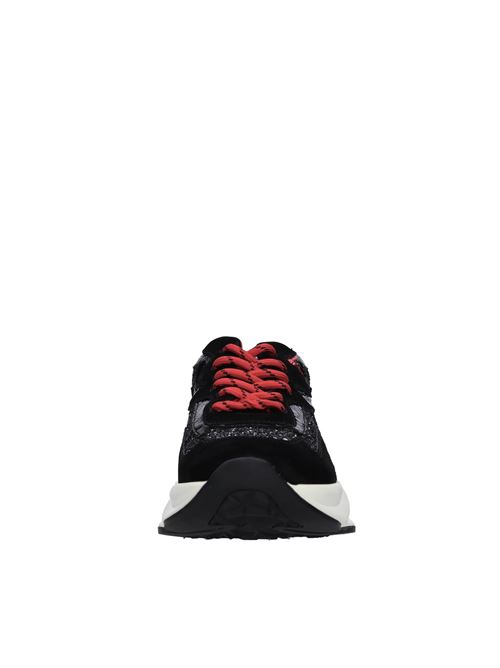 Leather and eco-leather sneakers ELENA IACHI | E2210NERO-ROSSO